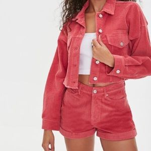 Forever 21 corduroy pink jacket